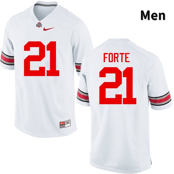 Ohio State Buckeyes Trevon Forte Men's #21 White Game Stitched College Football Jersey